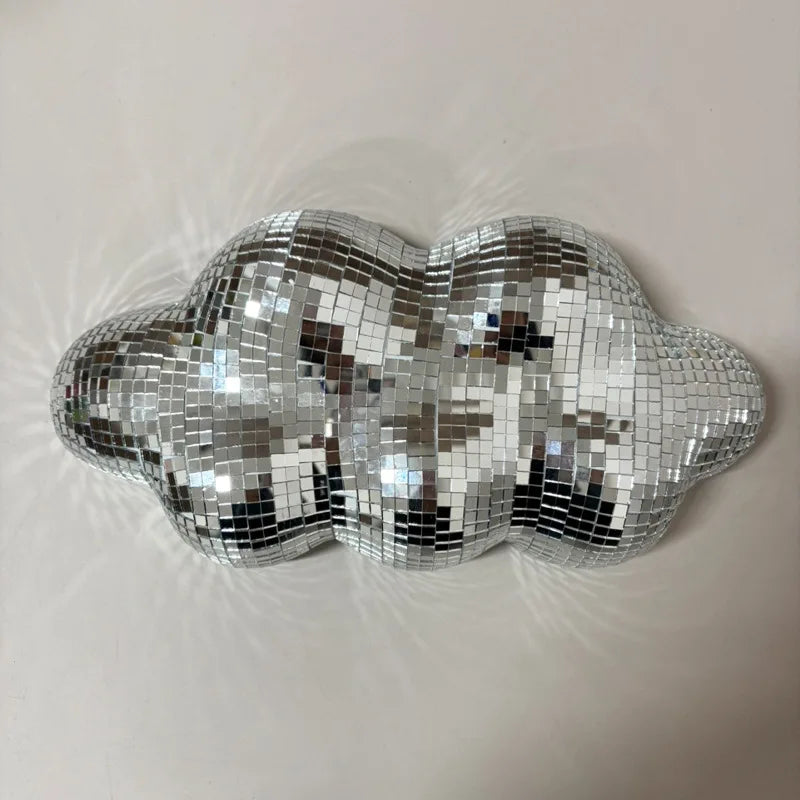 Décoration Murale Verre Nuage Réfléchissant Adhésif Style Boule Disco Intérieur Design Ornement Unique Gain