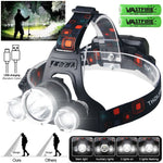 lampe frontale led noire rechargeable usb camping red verte blanche fixe ceinture