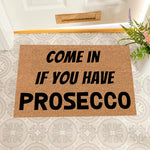 tapis bienvenue antidérapant marron noir prosecco extérieur couloir humoristique accueillant