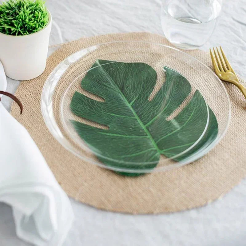 serviettes table toile jute beige rustique respectueuses l'environnement assiettes tasses théière decoration table