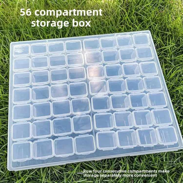 boîte rangement bijoux transparent grands compartiments 28 petits compartiments clips