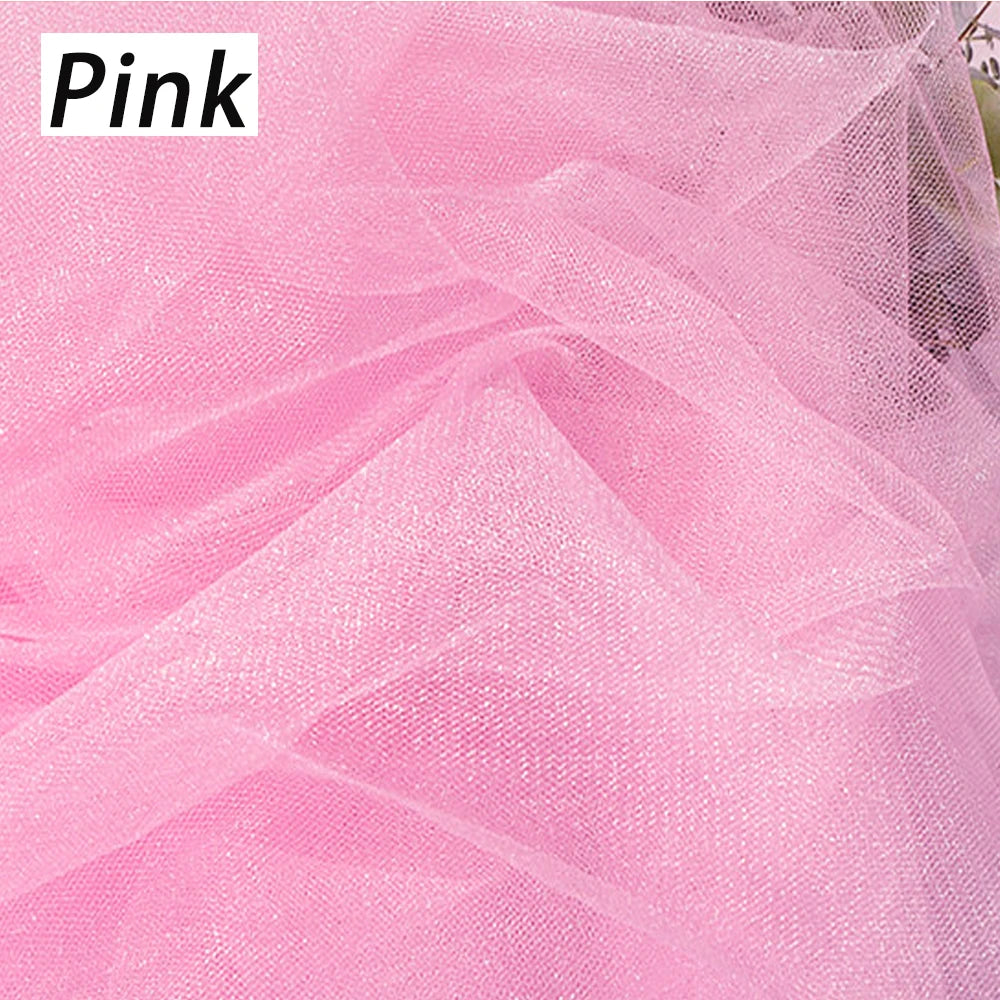 tulle fin bleu clair rose noir gaze blanche élégant délicat translucide bricolage robe coiffure