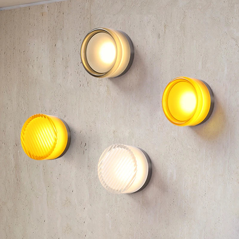 lampe murale moderne or blanc gris rayures horizontales adhésive cuisine chambre salon