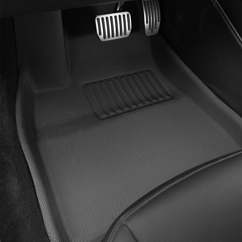 tapis sol voiture noir texture tissée moderne protection pieds entièrement enveloppant