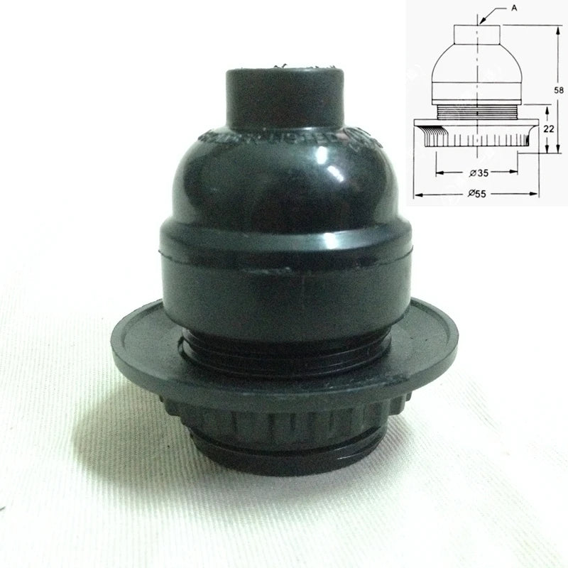 socle lampe moderne bakélite noir interrupteur chaîne cloche dorée ul certification đèn