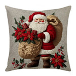 coussin décoratif noël carreaux rouge blanc flocon neige bonhomme neige guirlande sapin 45cm 45cm