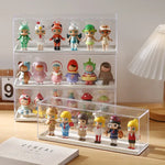 boîte rangement transparente réutilisable moderne organisateur jouets figurines divers cartoon capacité importante anti poussière