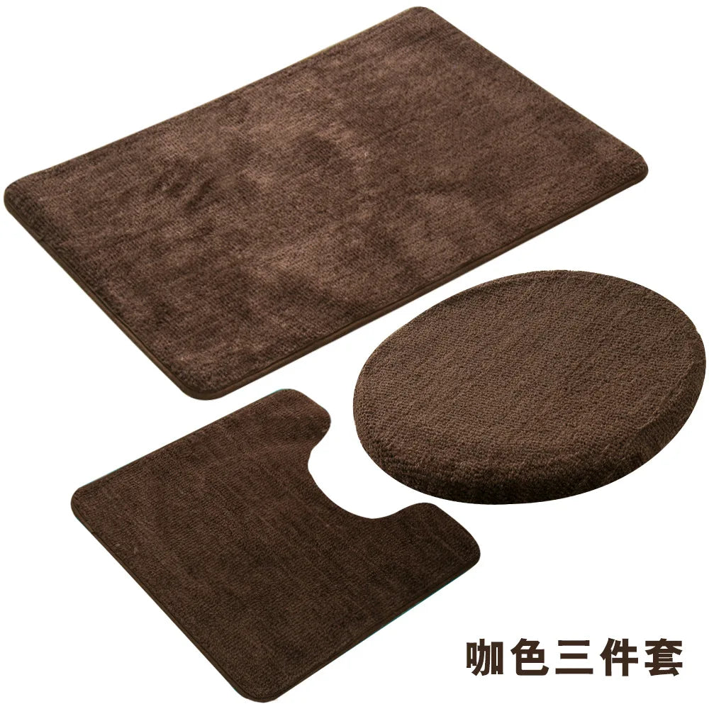 tapis bain moderne gris bleu beige rouge anti dérapant velours salle bain