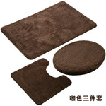 tapis bain moderne gris bleu beige rouge anti dérapant velours salle bain