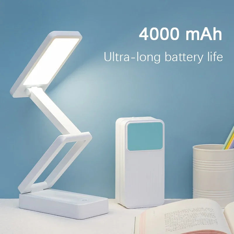 lampe table pliable moderne blanc plissé led rechargeable port usb.toucher interrupteur