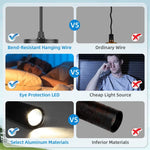 suspension lumineuse moderne noir 10w 15w interrupteur tactile 80cm 83cm