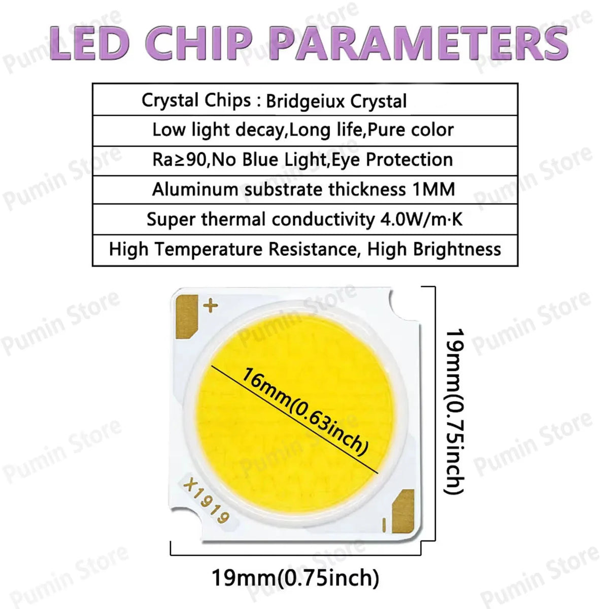 LED Chip 10W 30W 40W 50W Cold White Warm White Natural White 900lm 4000lm