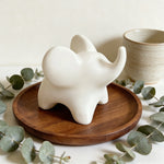 statue éléphant blanc moderne minimaliste décoration 7cm 6cm 29g rond lisse opaque