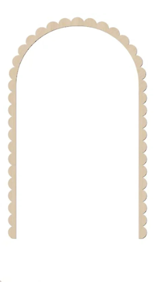 décoration murale bois arche bordure dentelée minimaliste bohème naturel festive accent