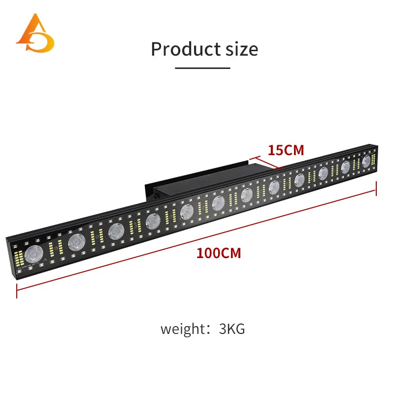 lampe murale led noire moderne 12x3w rgb 84 puces 60249 flux lumineux clips
