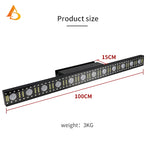 lampe murale led noire moderne 12x3w rgb 84 puces 60249 flux lumineux clips