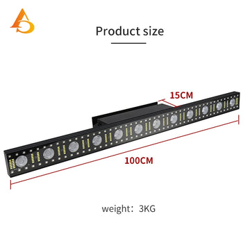 lampe murale led noire moderne 12x3w rgb 84 puces 60249 flux lumineux clips
