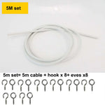 cable rideau blanc corde ressort durable accessoires crochets barre fonctionnelle modernes