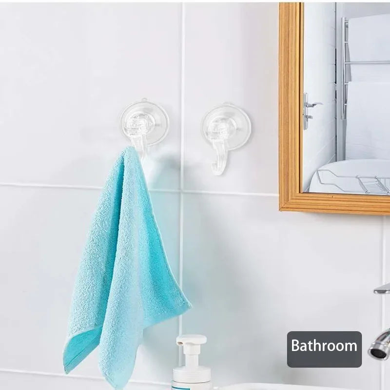crochet mural transparent ventouse moderne salle bain support serviettes fixations cuisine