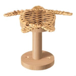 pince rideau tressée tortue naturelle beige artisanale rustique opaque fenêtre salon