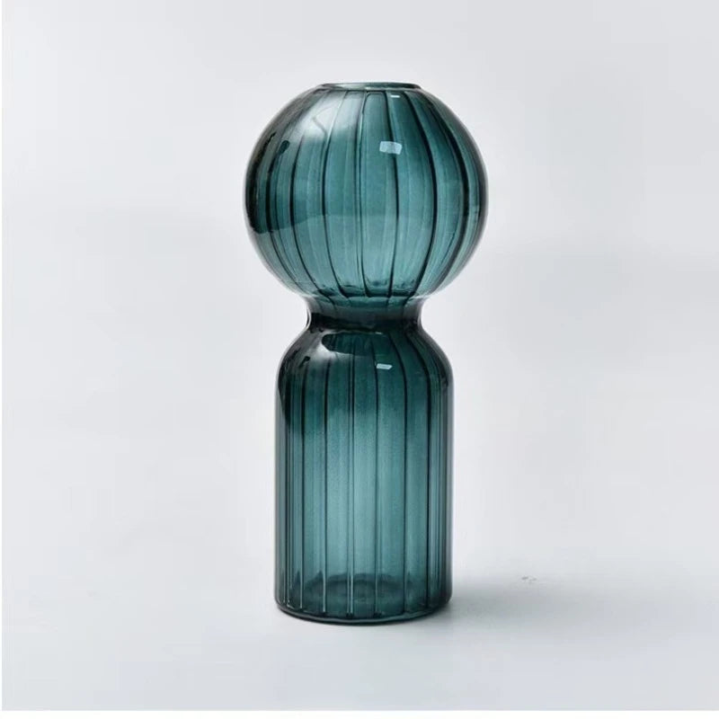 vases verre modernes rayures verticales couleur orange vert rose décoration maison