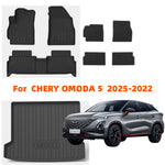 tapis sol voiture noir rayures horizontales moderne imperméable tout terrain polypropylène