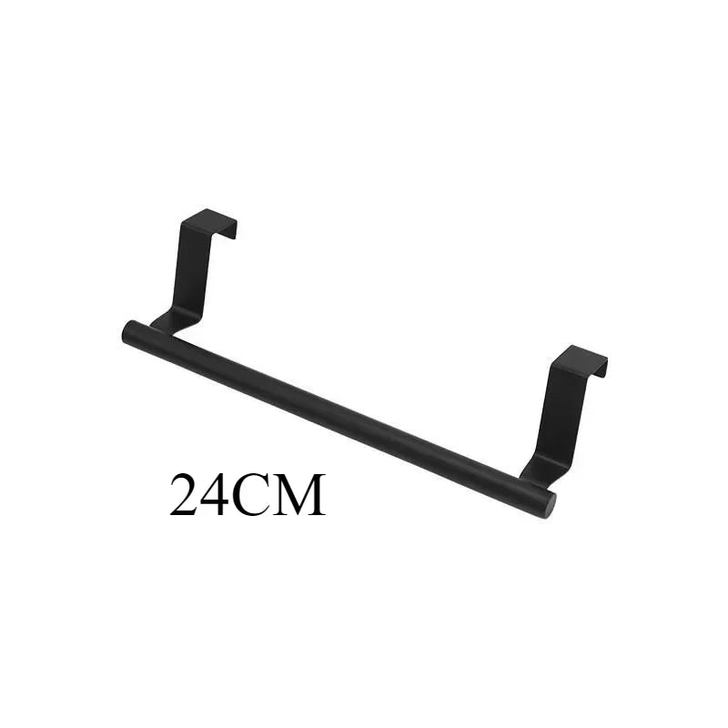 porte serviettes mural acier inoxydable noir moderne clips serviette gants rangement salle bain cuisine
