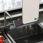 tapis drainage évier silicone gris moderne éponge vaisselle assiettes bols séchage respectueux environnement