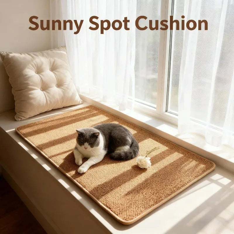 tapis chat sisal marron gris protection meuble moderneintérieur unique sécurité antidérapant