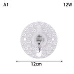 lumière led plaque ronde blanc moderne points lumineux 12w 18w 24w 36w