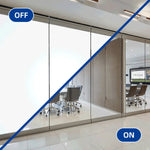 rideau confidentialité blanc moderne autoadhésif protection uv isolation thermique transparent commandez vous même