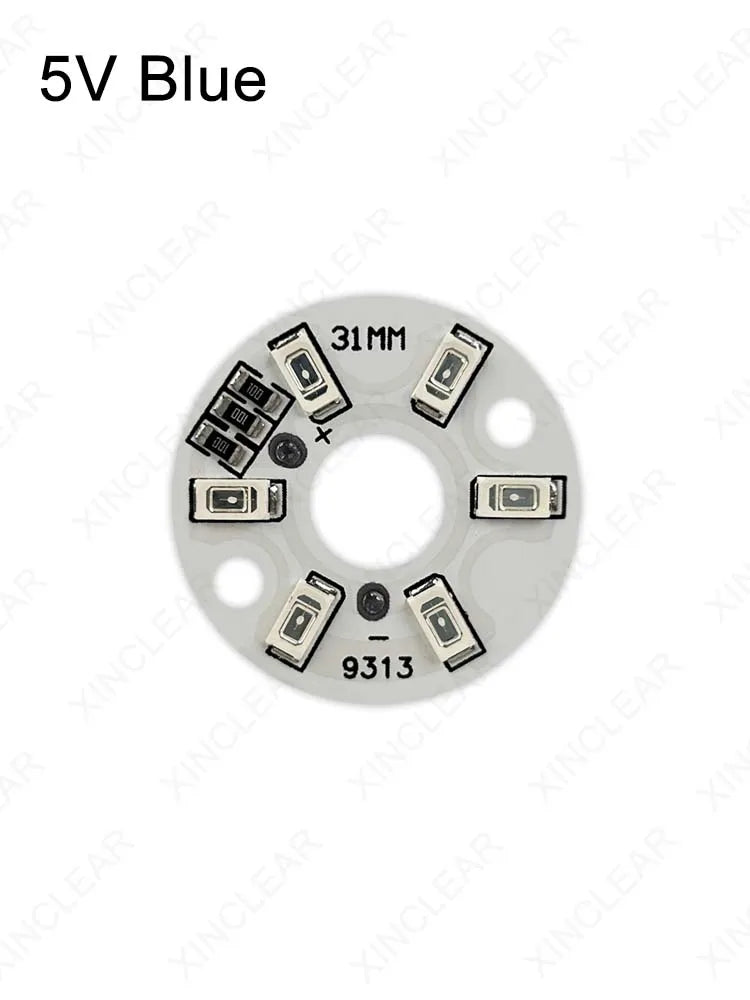 plaque led diamètre 32mm blanc circulaire modernes câbles rouges noirs