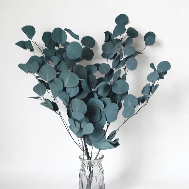 décoration intérieure bouquet fleurs séchées eucalyptus feuilles pomme naturel vert violette moderne mariage maison