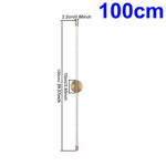 lampe murale moderne transparente dorée 120cm 100cm 80cm 60cm fixée mur led 3000k 4500k