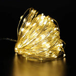 guirlande lumineuse led fil cuivre decoration noel mariage chambre decoration interieure ambiance douce blanche