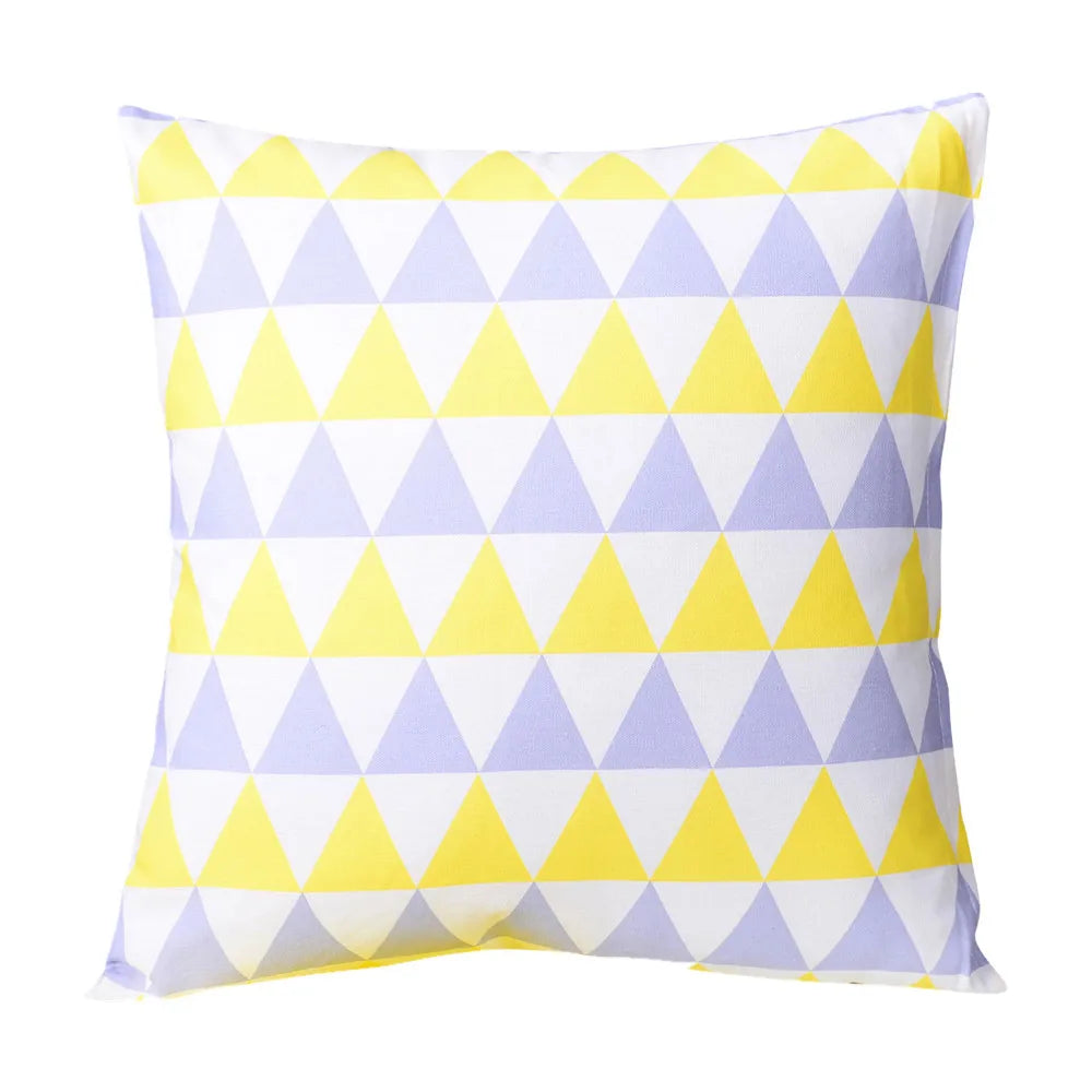 housse coussin lin géométrique multicolore moderne carré 45x45cm lit siège voiture