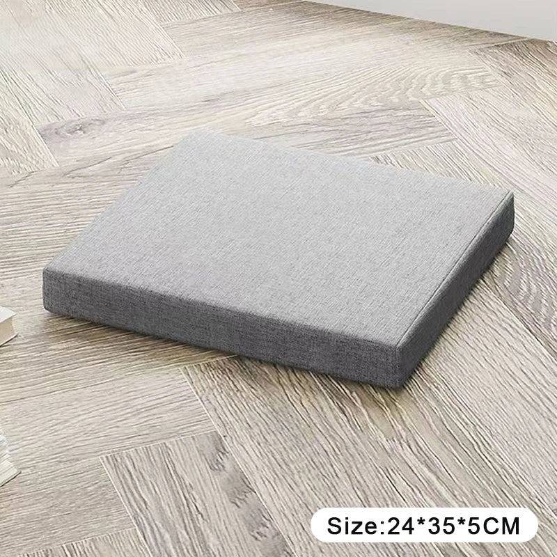 tabouret moderne gris toile lin coussin amovible imperméable boucles noiresscrição