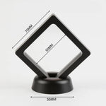 présentoir bijoux moderne transparent noir blanc support rotatif minimaliste 10 pièces