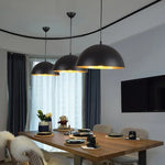 lampe suspension industrielle métal noir doré rétro moderne éclairage intérieur restaurant bar loft