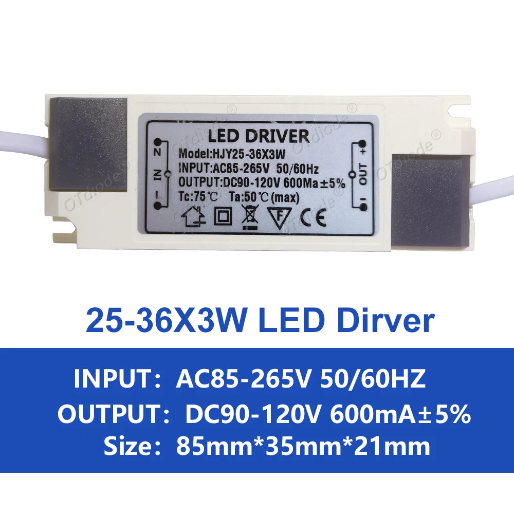 driver led blanc bleu moderne constant current 3w 30w 85 265v