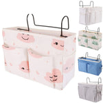 Sac rangement multi usages blanc rose bleu nuages souriants pliable moderne