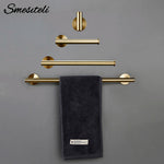 ensemble accessoires salle bain acier inoxydable or brossé porte serviettes poignées porte modernes