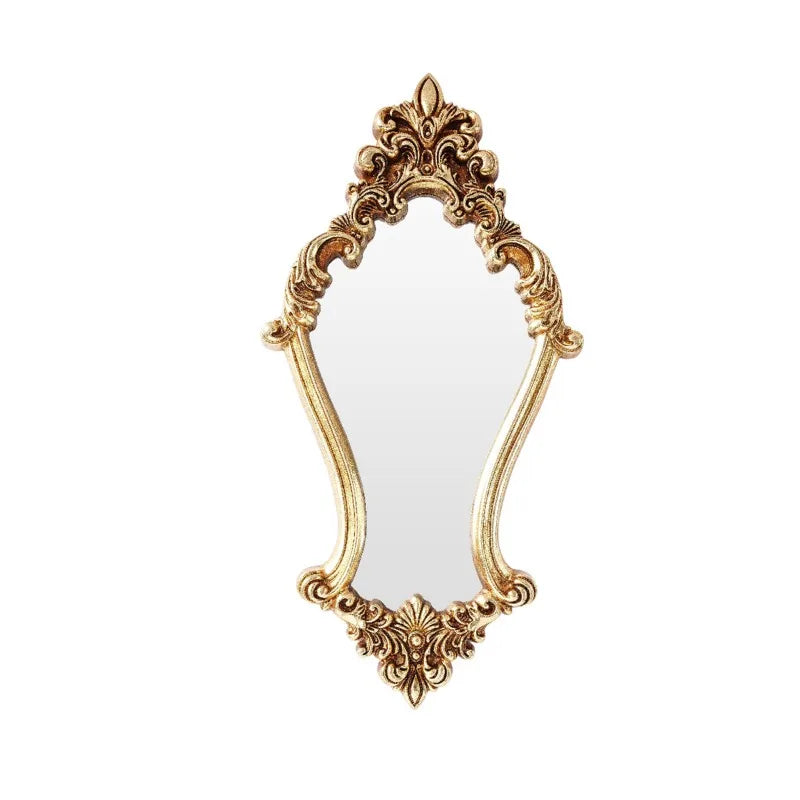 miroir decoratif baroque or floral suspendu chaîne vintage chambre salon entree