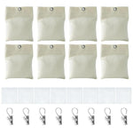 rideaux extérieurs sacs lest beiges clips métalliques tissu opaque pergola gazeboextérieur