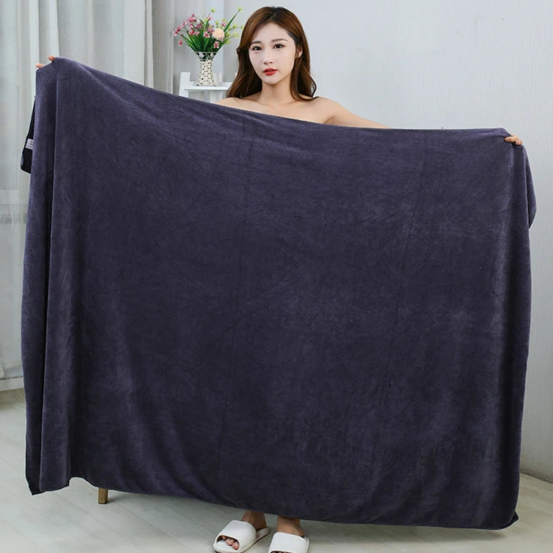serviette bain microfibre douce absorbante séchage rapide grande grande taille coton confort moderne