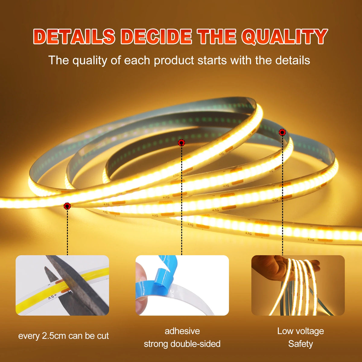 ruban led flexible blanc jaune adhésif 3000k 4000k 6000k contrôleur câble usb moderne chambre