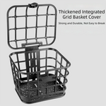 panier avant vélo électrique noir couvercle plastique structure grille utilitaire transport fruits légumes