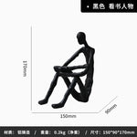 statuette moderne minimaliste or noir texture rugueuse stylisée acrobatie décoration pièce ornement figure