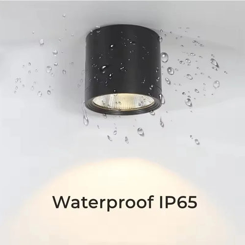 spot lumineux led noir moderne ip65 12w 18w 24w salle bain étanche 3000k 4000k