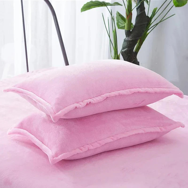 taies d'oreiller velours violet marron bleu rose gris 300 fils 48x74cm moderne respectueux environnement
